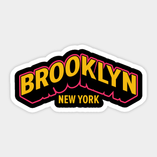 Retro Brooklyn NYC Triangle Sportive Design Sticker